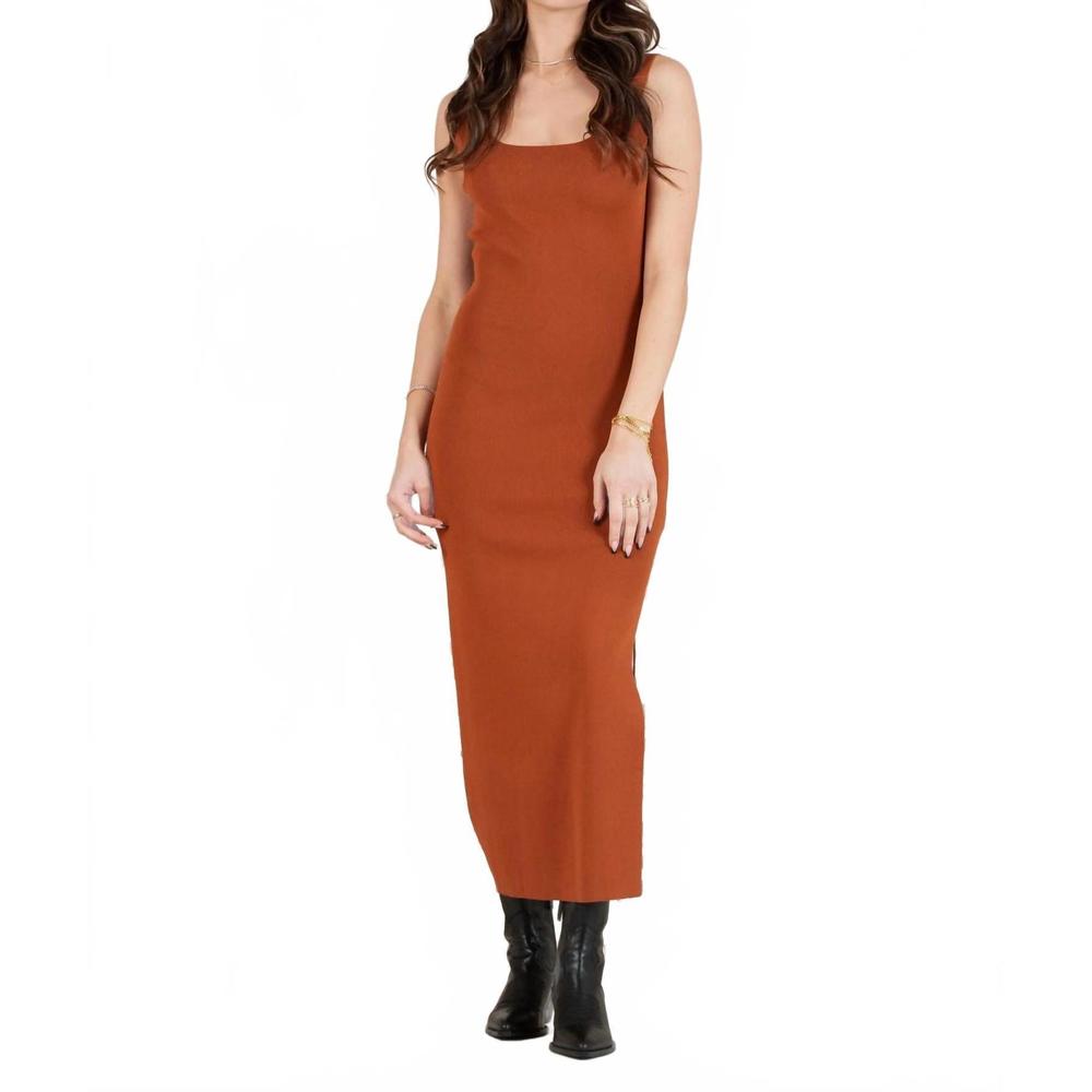 NEW LUCCA crawford midi dress in caramel